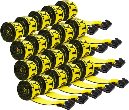 Vista 13 de Correas de cabrestante Mytee Products de 4" x 30' - Correa de amarre resistente a la abrasión naranja para carga con gancho plano WLL# 6670 lbs