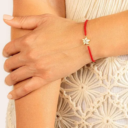 Vista 5 de KARMA AND LUCK Women's 925 Sterling Silver, Adjustable Drawstring Closure Red String Bracelet for Spiritual Power 6" - 9" adjustable Available in