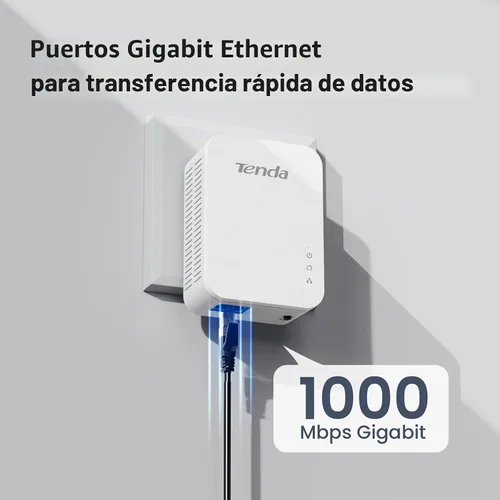 Vista 4 de Powerline Set 1000Mbps Tenda AH3