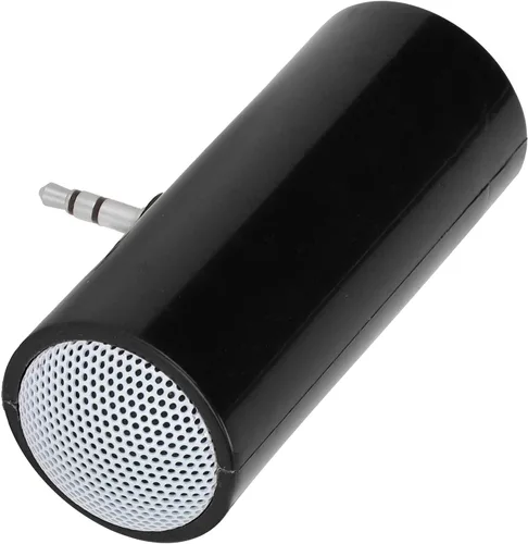 Vista 9 de Altavoz portátil, 0.138 in Jack estéreo alimentado por batería, altavoz inalámbrico enchufable, mini altavoz portátil para teléfonos móviles