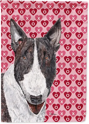 Vista 49 de Caroline's Treasures SS4484GF Bandera de jardín con diseño de bulldog inglés y corazones para el Día de San Valentín, bandera decorativa para patio