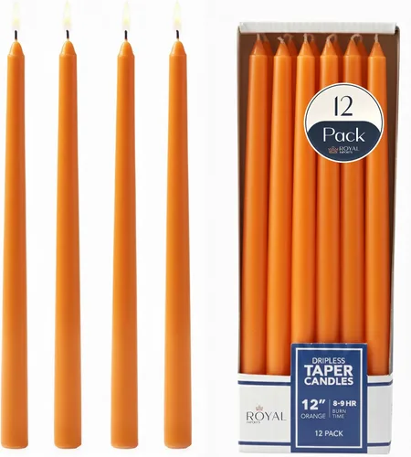 Vista 10 de Royal Imports Velas cónicas sin perfume, elegantes de calidad premium, sin goteo y sin humo, velas de cena sumergidas a mano para bodas, vacaciones