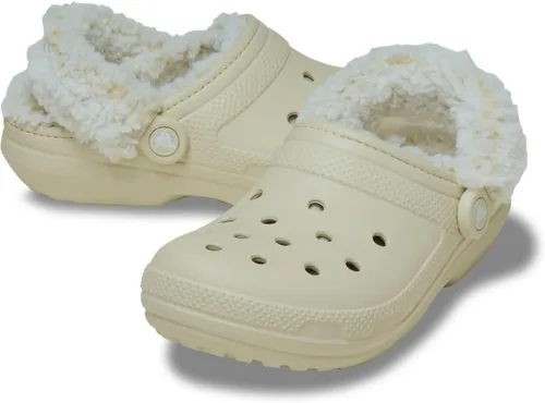 Vista 2 de Crocs - Zuecos clásicos unisex para adultos con forro de vellón, pantuflas mullidas para mujeres y hombres