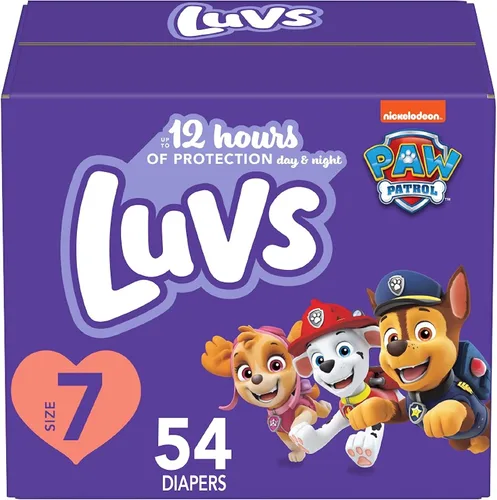 Vista 2 de Luvs Pañales de bebé talla 1, pañales Bluey de Protección Platinum para día y noche, talla 1, 48 unidades (el embalaje puede variar)