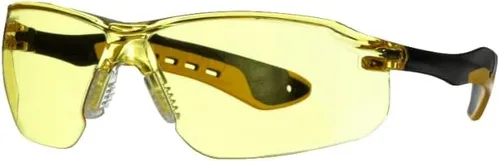 Vista 6 de 3M - Lentes de seguridad con patillas planas con lente resistente a los arañazos, marco ámbar, 1 par