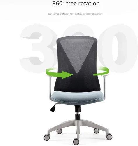 Vista 2 de Silla de oficina ergonómica Silla de escritorio Silla de computadora de malla Soporte trasero Ejecutivo ajustable Silla giratoria giratoria