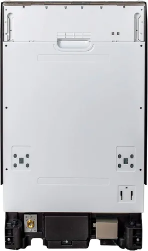 Vista 8 de ZLINE - Lavavajillas compacto de acero inoxidable negro de 18 pulgadas con bañera de acero inoxidable y mango de estilo moderno, 40dBa
