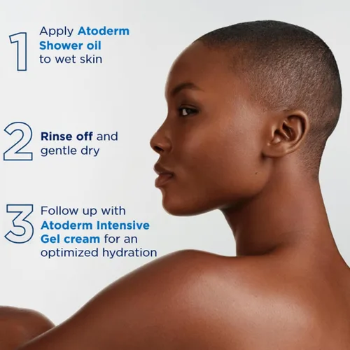 Vista 5 de Bioderma Atoderm - Crema de gel intensivo, hidratante corporal calmante para pieles sensibles secas a atópicas, hidratación 24 horas, 16.9 onzas