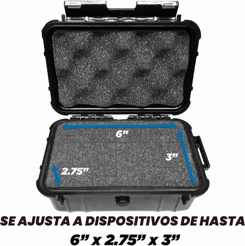 Vista 3 de CASEMATIX 8" Funda rígida impermeable pequeña con espuma personalizable para electrónica portátil, herramientas y accesorios - Carcasa rígida