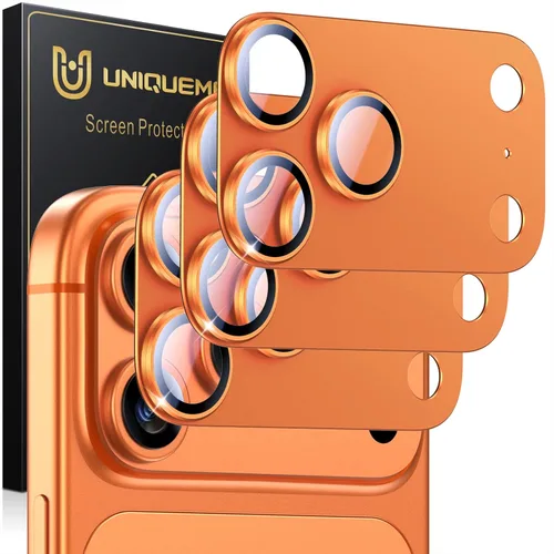 Vista 14 de UniqueMe para Paquete de 3 Protectores de Lente de Cámara para iPhone 15 Pro/iPhone 15 Pro Max, [Protección contra Caídas] [Compatible con Fundas]