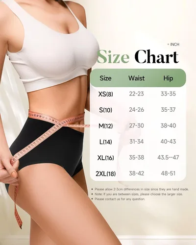 Vista 7 de TANSTC Ropa interior de período para mujer, ropa interior absorbente de cintura alta, bragas posparto, braguitas menstruales de flujo pesado
