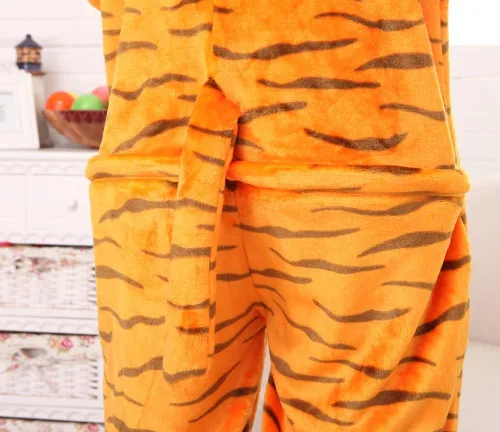 Vista 7 de Japsom Disfraz de tigre con capucha unisex para adultos