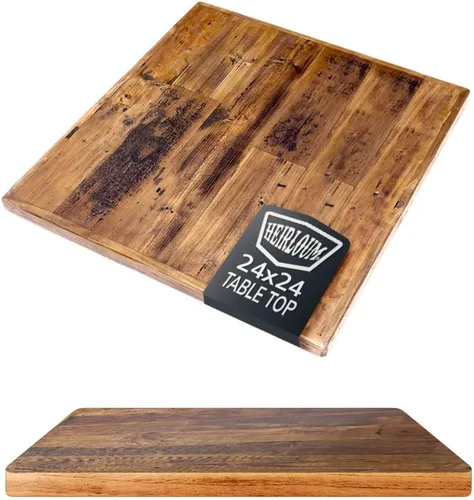 Vista 37 de Mesa de madera recuperada, pieza de madera reciclada rústica perfecta para cocinas, comedor y mesas auxiliares