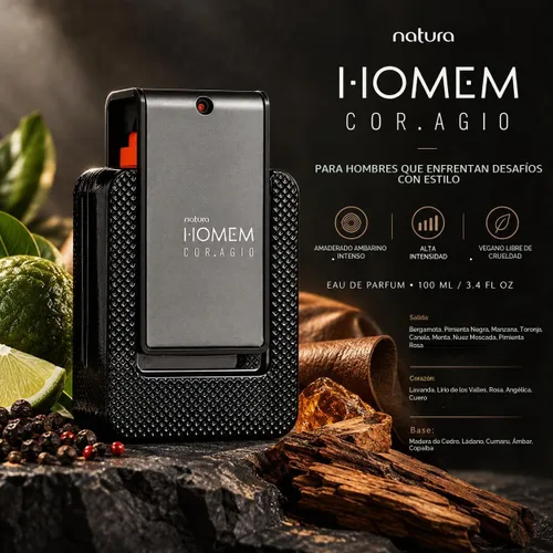 Vista 3 de natura Homem Cor Agio Deo Eau de Parfum 3.4 fl oz