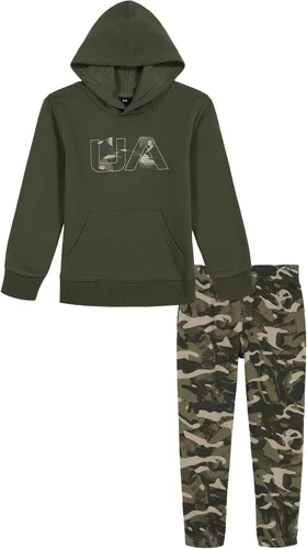 Vista 6 de Under Armour boys Hoodie Set, pants & Hoodie, Lightweight & Relaxed Fit