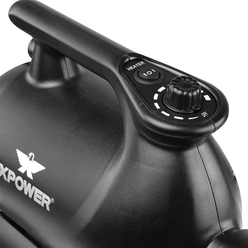 Vista 2 de XPOWER A-12 Ventilador profesional para secadora de coche con 2 ajustes de calor y base móvil con ruedas giratorias A-12