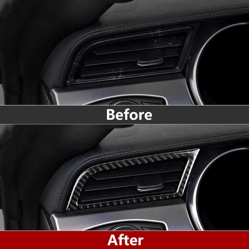 Vista 3 de Calcomanía de fibra de carbono para Ford Mustang 2015 2016 2017 2018 2019 2020 2021 2022 2023 cubierta