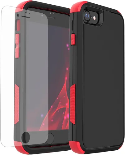 Vista 9 de X-belmox Funda resistente para iPhone SE 2022 (3ª generación), iPhone SE 2020 (2ª generación), 3 en 1 [a prueba de golpes] [a prueba de caídas]