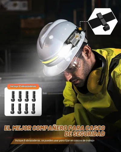 Vista 9 de Victoper Linterna Frontal Recargable Paquete de 2, Linterna Frontal LED Desmontable de Haz Ancho de 230° 2 en 1 con Sensor de Movimiento, Luz
