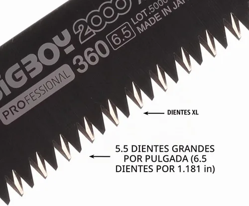 Vista 7 de Silky Professional Bigboy 2000 Sierra plegable 360 mm con dientes XL, Edición Outback (754-36)