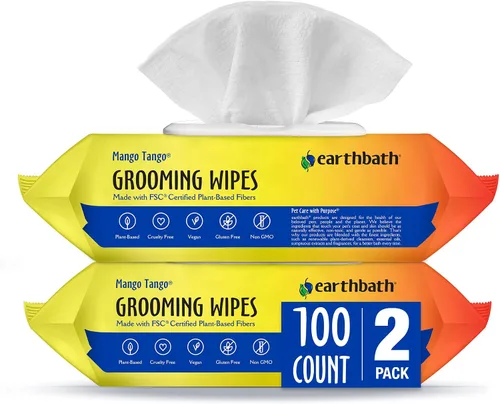 Vista 9 de Earthbath Toallitas para aseo de perros - Toallitas para perros para patas y trasero, Toallitas para mascotas para perros y gatos, ayuda para pieles