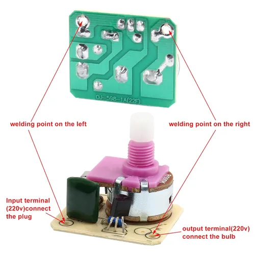Vista 3 de BokWin - Juego de 3 interruptores de atenuación rotativos en línea, 110 V, color negro Max 60W, Incandescent & Dimmable LED Compatible