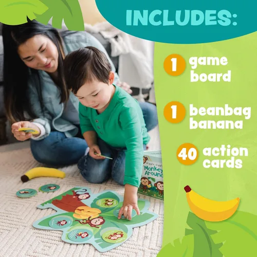 Vista 4 de Juego de movimiento para niños de 2 años, Peaceable Kingdom Monkey Around