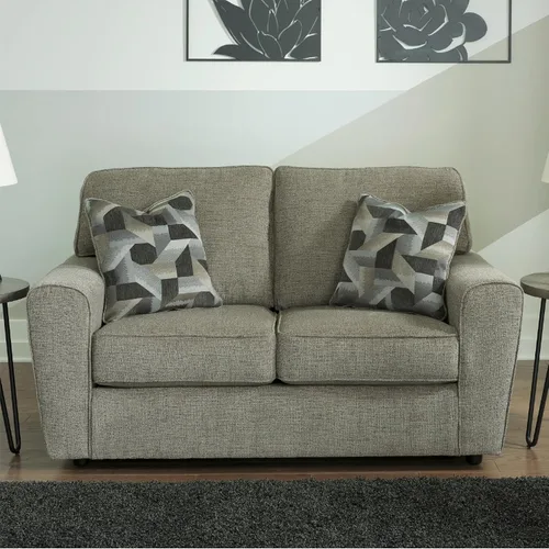 Vista 2 de Signature Design by Ashley Cascilla Sofá biplaza casual, gris claro