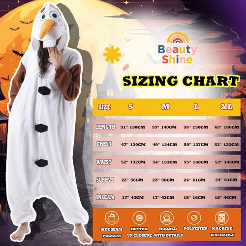 Vista 5 de Beauty Shine - Mameluco unisex para adultos, disfraz de personaje de caricaturas para cosplay, Halloween, Navidad, ropa para dormir o estar en casa