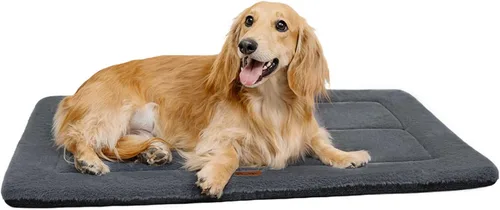 Vista 28 de Made4Pets Cojín Cama para Jaula de Perros Medianos y Grandes, Lavable y Reversible, Tapete Antideslizante para Perrera para un Sueño Acogedor, Cama