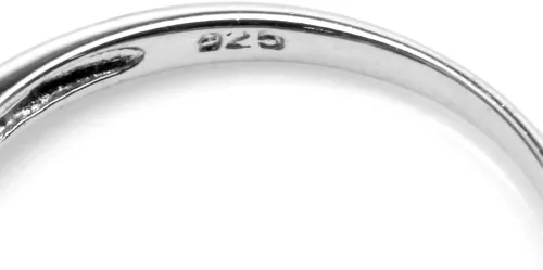 Vista 4 de Silvershake Anillo de compromiso de plata de ley 925 chapada en oro blanco o amarillo con piedra natal con forma octágona, de 0.276 x 0.197 in