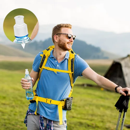 Vista 7 de Yulejo Tapas de repuesto de plástico para botellas de agua de 1.102 in, tapa de botella deportiva trenzada, tapa de botella de agua reutilizable