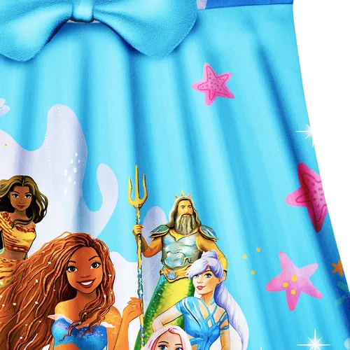 Vista 6 de QASALOP Little Girls Mermaid 2023 Costume Princess Dress up Clothes for Girls Sleeveless Summer Dresses for kids 3-8 Years