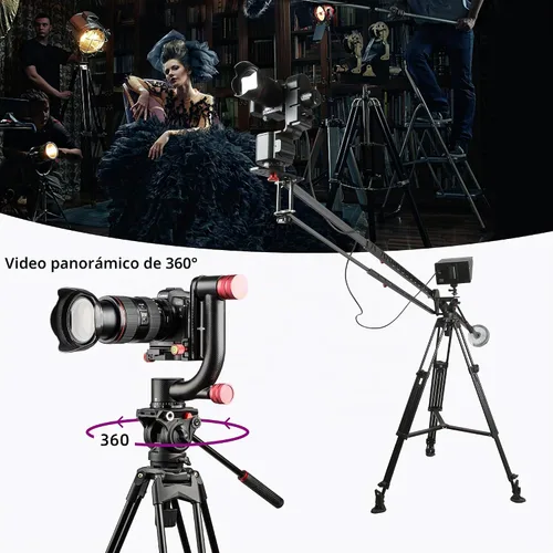 Vista 8 de VILTROX VX-18M - Trípode de video pesado de 74 pulgadas con cabezal fluido