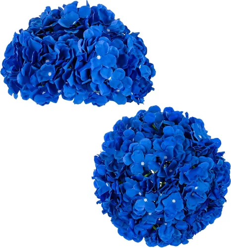 Vista 10 de BLOSMON Hydrangea Artificial Flowers Ball Centerpieces for Wedding, 6 Pcs Borgoña