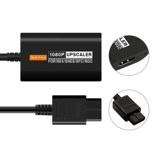 Vista 4 de HDMI Converter for Nintendo Gamecube NGC N64 SNES SFC 1080P Upscaler HDMI Adapter with 43169 Aspect Ratio Switch for Nintendo Game Console