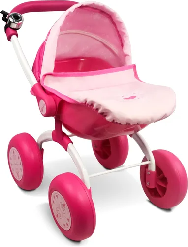 Vista 9 de Colección de muñecas de bebé, cochecito de muñeca Anivia, diseño de corazón, regalos para niños pequeños y niñas, cochecito de muñeca plegable
