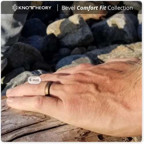 Vista 55 de Knot Theory - Anillo de boda de silicón para hombres y mujeres Anillos de goma finos de calidad superior con gran estilo, comodidad; son ideales