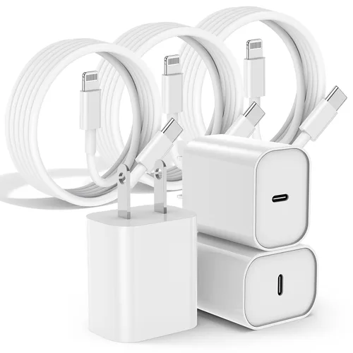 Vista 11 de Cargador rápido para iPhone, cable Lightning de carga rápida de 10 pies, para iPhone 14, 13, 12 Pro Max, cargador de carga rápida con bloque
