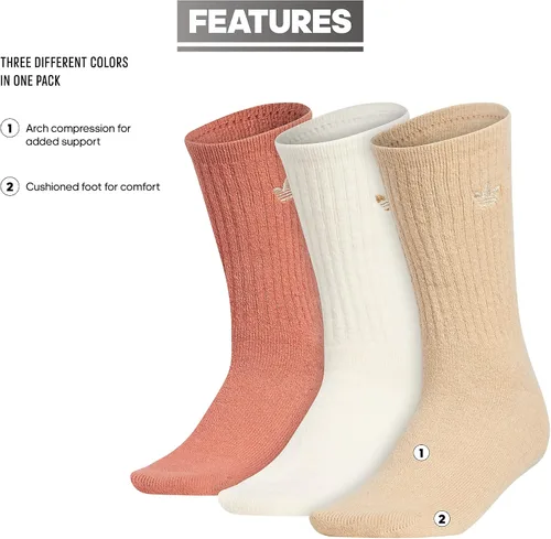 Vista 2 de adidas Originals Women's Super Soft Cushy Comfort Cozy Socks (3-Pair)