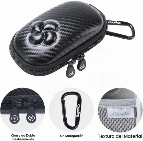 Vista 5 de Funda rígida compatible con Apple Magic Mouse (1, 2 y 3 generaciones), incluye mosquetón (negro)