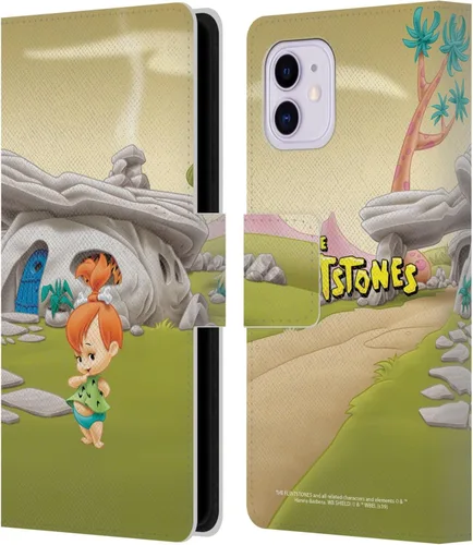 Vista 11 de Head Case Designs Funda de piel con licencia oficial de The Flintstones Bambam Rubble Characters compatible con Apple iPhone 11 Escombros Bambam