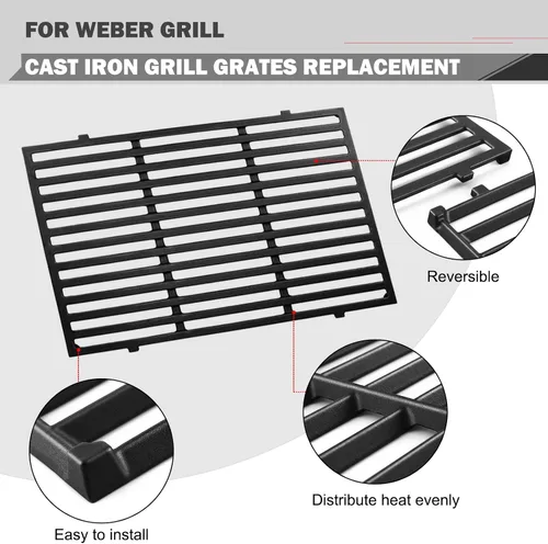 Vista 5 de 7638 Spirit Grill Rejillas de repuesto para Weber Spirit II E-310 E-330 GS4 Parrilla Weber Spirit E310 Grill Grate 300 Series 65906 Rejillas