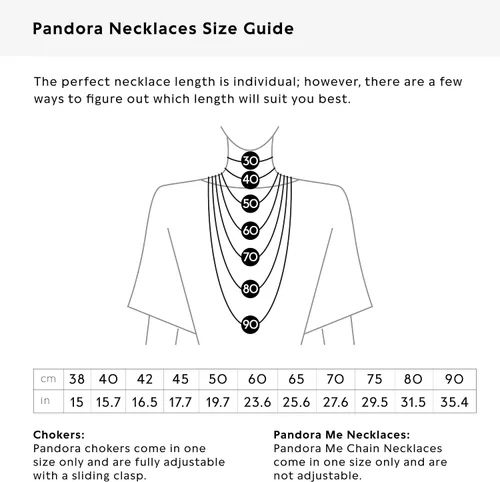 Vista 3 de PANDORA Jewelry - Collar de circonita cúbica con diseño de corazón y alas de ángel en plata de ley 177 pulgadas Metal Circonia cúbica
