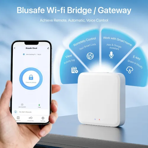 Vista 2 de TUYA - Puerta de enlace WiFi para timbre de puerta inteligente, cerrojo de huella digital