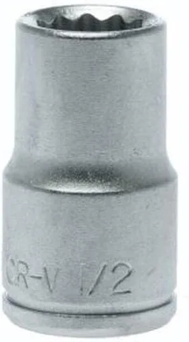Vista 3 de Teng Tools Enchufe de cromo vanadio de 1 pulgada y 12 puntos SAE de 1/2 pulgada Herramienta mecánica Herramienta de mano - M120132-C