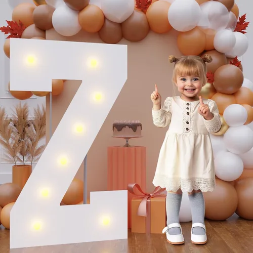 Vista 38 de Letras de marquesina de 3 pies de alto, letras y para decoraciones de fiesta de cumpleaños Light up Letters without Sidewalls, Lightweight Foam