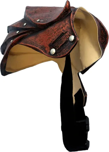 Vista 4 de Ghoulish Productions Máscara de cobre para hombres máscara de cobre para hombres traje de látex para hombres máscara de gas y línea steampunk