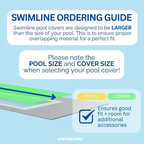 Vista 5 de Swimline Hydrotools Supreme Guard - Cubierta de invierno de 23 x 41 pies, de color verde/negro y con fundas para tubos de agua, para piscinas