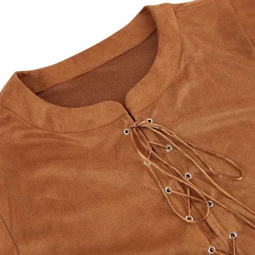 Vista 4 de Arplvf Chaleco de pirata, disfraz renacentista para hombre, chaleco medieval de pirata, chaleco tipo túnica vikinga